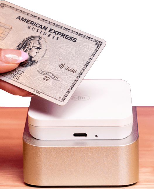 Cashdrop payment reader with card
