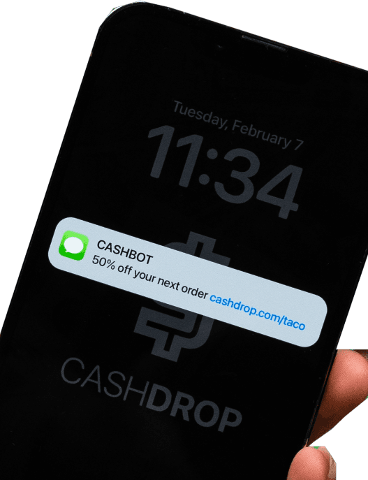 Cashdrop customer order notification